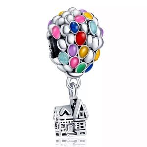 NWOT Disney Pixar Up House & Balloons Dangle Charm Dangle Charm Silver 925